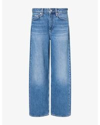 Rag & Bone - Logan Wide-Leg Denim Jeans - Lyst