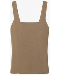 Reiss - Harper Square-neck Knitted Vest Top - Lyst