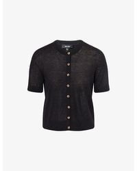 ME+EM - Barely There Short-Sleeves Wool And Cashmere Top - Lyst