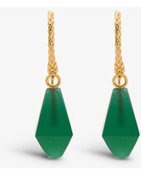 Monica Vinader - Doina Recycled 18ct Gold-plated Vermeil Sterling Silver And Onyx Earrings - Lyst