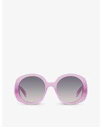 Celine - Cl000378 Cl40242i Round-frame Acetate Sunglasses - Lyst
