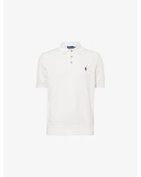 Polo Ralph Lauren - Logo-Embroidered Short-Sleeve Knitted Cotton Polo Shirt - Lyst