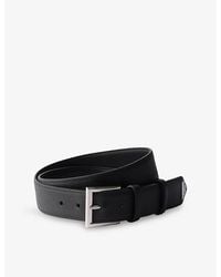 Prada - Triangle-Logo Saffiano Leather Belt - Lyst