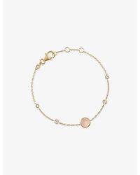 Astley Clarke - Luna Lapis Station 18Ct- Plated Sterling- Created Sapphire And Quartzite Bracelet - Lyst