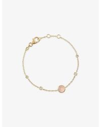 Astley Clarke - Luna Lapis Station 18Ct- Plated Sterling- Created Sapphire And Quartzite Bracelet - Lyst