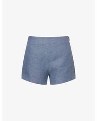 Posse - Thea High-Rise Linen Shorts - Lyst