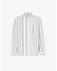 A.P.C. - Striped Relaxed-fit Cotton Shirt - Lyst