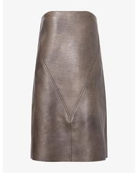 Rick Owens - Cropped Sheath Leather Mini Dress - Lyst
