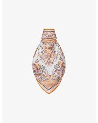 Zimmermann - Aster Scarf-Print Silk Top - Lyst