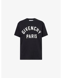 Givenchy - Paris Crewneck Cotton-Jersey T-Shirt - Lyst