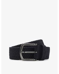 BOSS - Woven-Design Suede Belt - Lyst