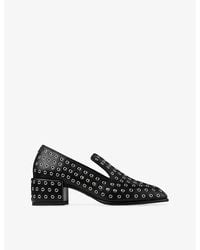 Jimmy Choo - Eliot Leather Heeled Loafers - Lyst