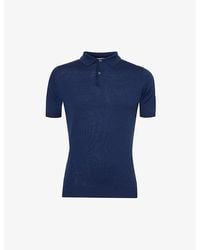 John Smedley - Payton Short-sleeved Wool-knit Polo Shirt Xx - Lyst