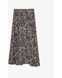 Zadig & Voltaire - June Floral-print Woven Midi Skirt - Lyst