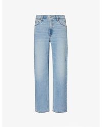 Rag & Bone - Harlow Straight-Leg Mid-Rise Stretch Jeans - Lyst