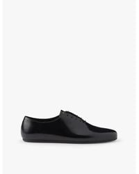Prada - Branded Brushed Leather Brogues - Lyst