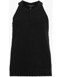 AllSaints - Lock Slub Crewneck Organic Cotton-knit Tank Top - Lyst