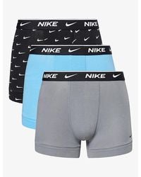 Nike - Essential Pack Of Three Cotton-Stretch Trunks - Lyst