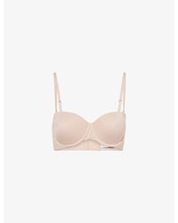 Calvin Klein - Perfectly Fit Strapless Demi Stretch-Woven Bra - Lyst