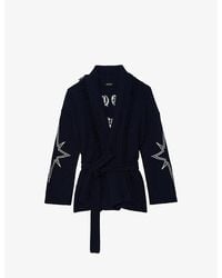 Zadig & Voltaire - Alpa Graphic-Print Wool And Cashmere-Blend Coat - Lyst