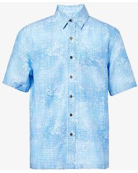 CDLP - Abstract-pattern Relaxed-fit Woven-blend Shirt - Lyst