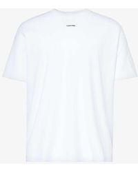 Lanvin - Branded-appliqué Regular-fit Cotton-jersey T-shirt X - Lyst