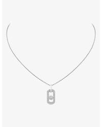 Messika - So Move Pave 18Ct And 0.55Ct Diamond Necklace - Lyst