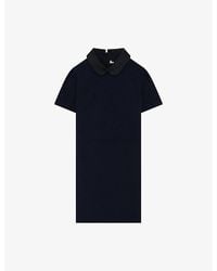 The Kooples - Collared Short-Sleeve Stretch-Woven Mini Dress - Lyst