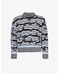 Bottega Veneta - Patterned Knitted Relaxed-fit Cotton And Linen-blend Jumper - Lyst
