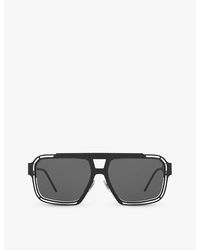 Dolce & Gabbana - Dg2270 Square-frame Metal Sunglasses - Lyst