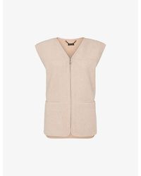 Whistles - Josie Relaxed-Fit Fleece Gilet - Lyst