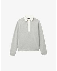 Reiss - Long-Sleeved Stretch-Jersey Rugby Shirt - Lyst