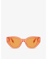 Burberry - Be4390 Meadow Cat-eye Acetate Sunglasses - Lyst