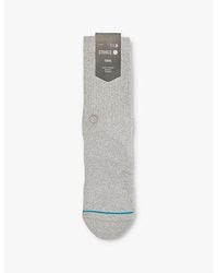 Stance - Icon Logo-Embroidered Crew-Length Cotton-Blend Crew Socks - Lyst