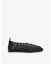 Ganni - Sporty Ballerina Mesh Ballet Flats - Lyst