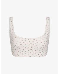 NikeSKIMS - Matte Printed Scoop-Neck Sports Bra - Lyst