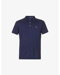 Polo Ralph Lauren - Short-Sleeved Logo-Embroidered Custom Slim-Fit Cotton-Jersey Polo Shirt - Lyst