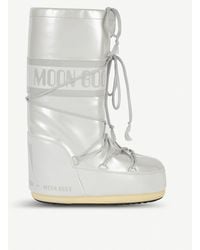 Moon Boot Metallic Snow Boots - White