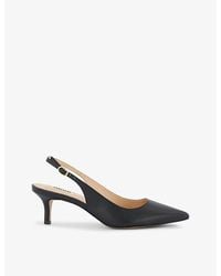 Dune - Celini Pointed-toe Leather Slingback Courts - Lyst