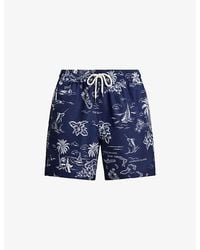 Polo Ralph Lauren - Traveller Tropical-Print Swim Shorts - Lyst