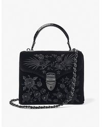 Aspinal of London - Mayfair Hand-embroidered Leather Top-handle Bag - Lyst