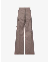 Rick Owens - Cargobelas Flared Cotton Cargo Trousers - Lyst