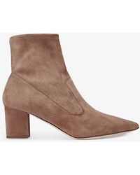 LK Bennett - Alina Pointed-toe Suede Ankle Boots - Lyst
