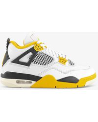 Nike - Air Jordan 4 Branded Leather High-top Trainers - Lyst