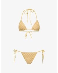 Missoni - Lamé Triangle Bikini Set - Lyst