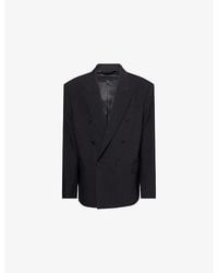 Acne Studios - Oversized Pinstriped Cotton-Wool Blend Jacket - Lyst