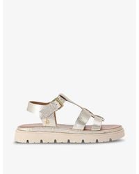 Carvela Kurt Geiger - Pavilion T-Bar Flat Leather Sandals - Lyst