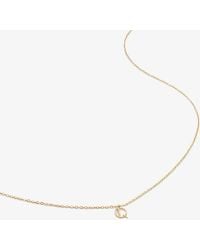 Monica Vinader - Small Letter Q 14ct Yellow-gold Pendant Necklace - Lyst