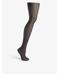 Falke 15 Denier Polka Dot Tights - Black