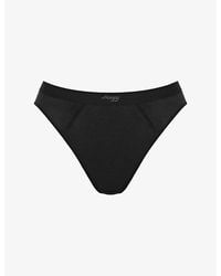 Sloggi - Ever Ease Tai High-Leg Stretch-Cotton Briefs - Lyst